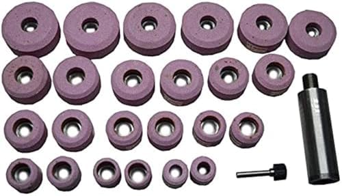 Annafi® Valve Seat Pink Grinding Wheels Set 24 Pcs Stone Holder Star Drive 11/16"| Tools & Equipments for Technical & Mechanical Use | Power Grinder Parts & Accessories | Power Finishing Hand Tools