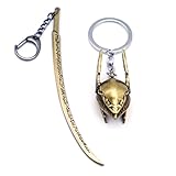 Generic Vintage Queen's Helmet with Weapon Keychain, Set of 2, Tiny Sword with Stand, Game-Inspired Collectible