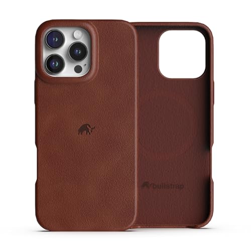 Bullstrap Premium Handcrafted Leather Case for iPhone 15 Pro Max | No-Bulk Flawless Fit & MagSafe Compatible | Premium Full-Grain iPhone 15 Pro Max Leather Case w/Beautiful & Unique Patina | Terra
