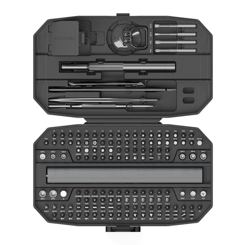 Precision Electric Screwdriver Set,160-in-1 Mini Electric Screwdriver,650mAh Rechargeable Screwdrivers,S2 Magnetic Bit,3 Torque Settings,Repair Tool Kit for Computer Phone Laptop Camera Watch Glasses