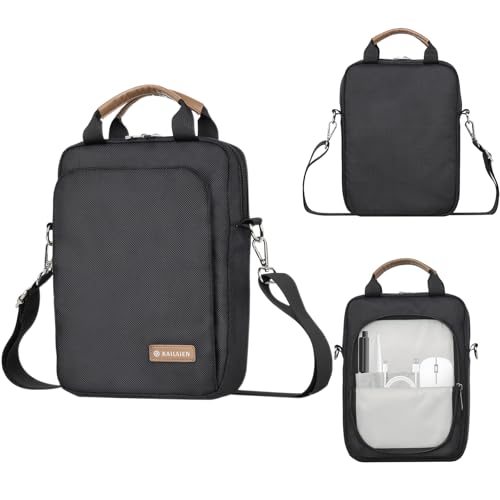 Kailaien 7-9 Inch Tablet Sleeve Bag, Ipad Bag for iPad mini 6/5/4/3/2,Samsung Galaxy Tab A7 Lite 8.7" / Tab A 8.0",Kindle 2022/10/9/8/7/6,eReader,with Removable Shoulder Strap (Black)