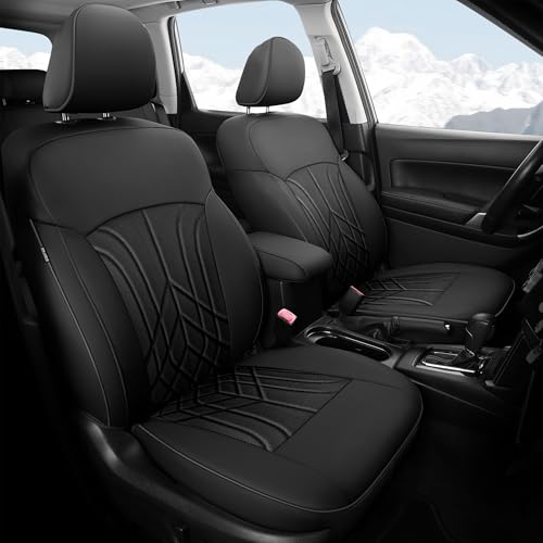 FEINEPROfor Subaru Forester Seat Covers 5 Sets, Custom Fit for 2019 2022 2021 2022 2023 2024 Subaru Forester, Waterproof Faux Leather Seat Covers Black