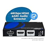 OREI 8K eARC HDMI Audio Extractor Converter ARC Support 48Gbps 4K @ 120hz - Dolby Digital/DTS Passthrough CEC, HDR, Dolby Vision, Atmos Supported - Send eARC Signal to Old AV Receiver (BK-927)