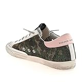 Golden Goose Super-Star Lurex Camouflage Glitter Upper Silver Toe and Star Leather Heel Womens Distressed Sneaker GWF00101.F001638.80828-39