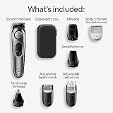 Braun All-in-One Style Kit Series 7 7410, 8-in-1 Trimmer for Men with Beard Trimmer, Body Trimmer for Manscaping, Hair Clippers & More, Sharpest Blade, 40 Length Settings, Waterproof