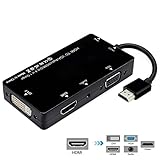 chenyang HDMI to VGA ＆ Audio ＆ HDMI ＆ DVI 4in1 Dongle Adapter Multiport Splitter Converter for PS3 HDTV PC Monitor Projector