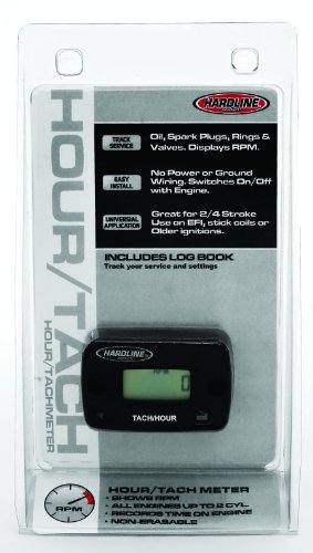 Hardline Products HR-8061-2 Hour Meter/Tachometer for up to 2-Cylinder Engines