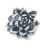 Sterling Silver Lotus Flower, Lotus Blossom Sterling Silver Charm Bead S925, Hawaiian tropical Lotus Flower Pendant, Spiritual Charm Yoga Buddhism, Water Lily Lilies Jewellery, Pandora compatible