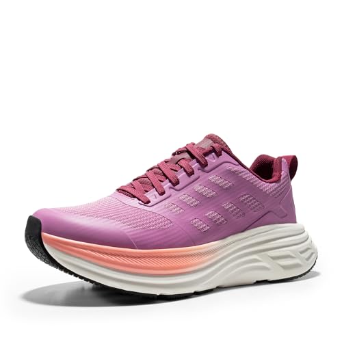 NORTIV 8 Women's Walking Shoes Cushion Running Tennis Shoes ActiveFloat Non-Slip Comfortable Breathable Workout Gym Sports Athletic Fashion Sneakers,Size 8,Purple,SNWS245W