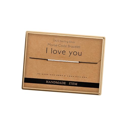 I Love You Gifts for Her Morse Code Bracelet for Women