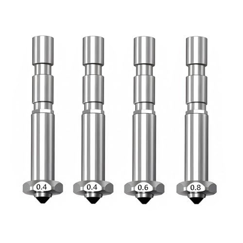 Kobra 3 Max Nozzle 0.4/0.6/0.8MM, Integrated Quick Swap Hardened Steel Nozzle High Flow High Speed Hot End Spray Nozzle for Anycubic Kobra 3 Max 3D Printer,4PCS
