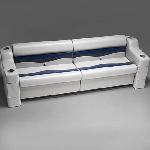 DeckMate Complete 90" Classic Pontoon Rear Seat Group (CRG90) Gray, Blue and Charcoal