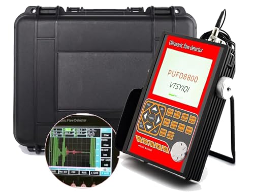 VTSYIQI Ultrasonic Flaw Detector Flaw Detection Tools Portable UT Flaw Detector with Measuring Range 0 to 15000mm Velocity 1000-20000m/s Frequency 0.2-20MHz Automated Calibration DAC AVG TCG B Scan