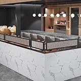 Tempered Glass Restaurant Partitions - Iron Dividers for Dining Areas, Raised Aisle Divider Screen for Hotel, Decorative Countertop in Gold Color