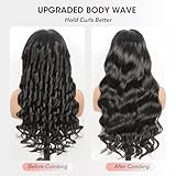 Curtain Bangs Face-Framing 9x6 Glueless Wigs Human Hair Pre Plucked Pre Cut HD Lace 200 Density Loose Body Wave Lace Front Wigs Human Hair Ready to Go Glueless Human Hair Wigs for Black Women 18 inch