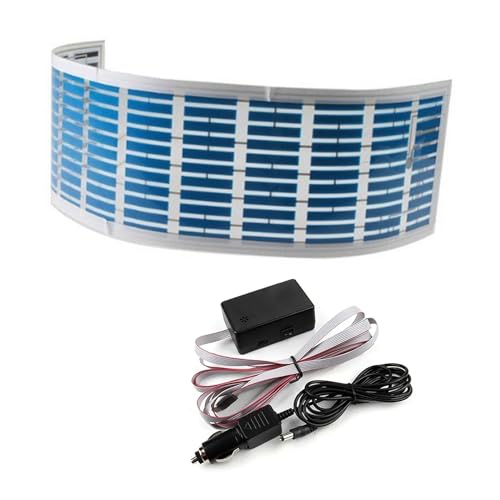 keeda Sound Music Activate Sensor Car Auto Sticker LED Light Equalizer Glow LED Light Audio Voice Rhythm Lamp (Blue, 90x25 cm)