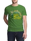 Tee Luv Men's Lucky Charms Shirt - Vintage Lucky The Leprechaun Logo T-Shirt, Kelly Green Heather, XL