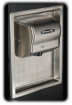 American Dryer EXT7-SS-ADA-RK, EXT7-SS Stainless Steel ExtremeAir Hand Dryer with Recess Kit, 100-240 Smart Voltage, No Heat