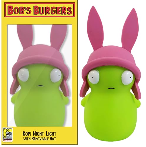 UCC Distributing Bob’s Burgers Kuchi Kopi as Louise Belcher – Night Light - with Removable Hat - Fun Glowing Light for Kids & Adults