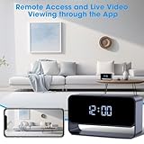 HiSpyCam Camera Clock, FHD 1080P Wireless Cam, WiFi Nanny Cam, Strong Night Vision, Small Discreet Cam for Home Indoor Security