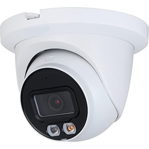 8MP 4K Full Color PoE Turret Network Camera IPC-HDW2849TM-S-IL, IP Security Camera for Dahua N82DJS2, Smart Motion Detection, Dual Illumination, LED/IR Night Vision, IP67, 2.8mm Fixed Lens, White