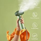 Nexdoo G6 Steamer for Clothes Portable 2-in-1 Travel Steamer Iron for Clothes, Just 0.7lbs Lightly, 10 Minutes of Continuous Steam, 900W Light Steamer for travel and home (green)