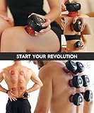 REVO The Original 4-in-1 Smart Cupping Therapy Massager, Red Light Therapy for Targeted Pain Relief, Knots, Aches, Muscle Soreness, Circulation & Tighter Skin, Portable Cupping Kit