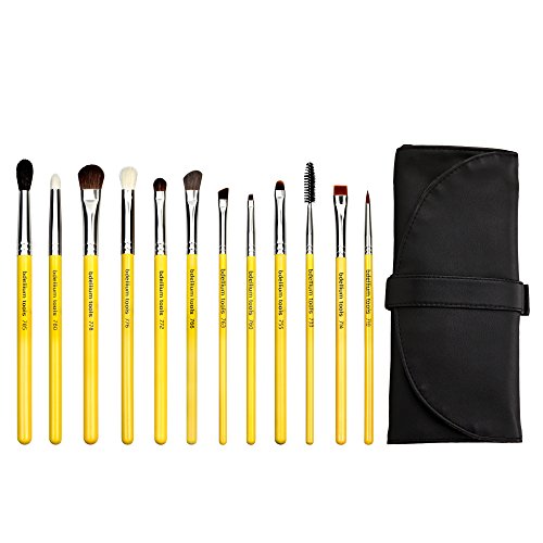 Bdellium Tools Professional Makeup Brush Studio Series - Eyes 12pc. Brush Set with Roll-Up Pouch