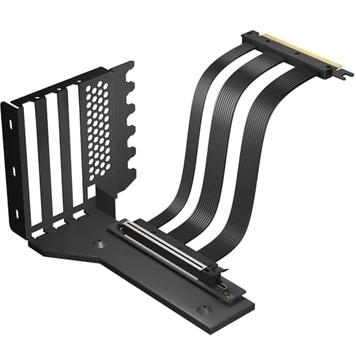 GLOTRENDS 2-Slot GPU Support Bracket with 200mm PCIe 5.0 Riser Cable for GPU Vertical Mount, Compatible with RTX5090 RTX4090 RX9070 RX7900, PC Cases with Open PCI 7/8-slot Design