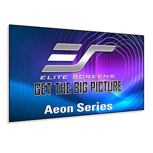 Elite Screens Aeon Series 120-Inch 16:9 EDGE FREE 8K / 4K Ultra HD Fixed Frame Projector Screen, CineGrey Matte Grey for Standard/Short/Ultra Short Throw Projectors, Home Theater & Office Use, AR120H2