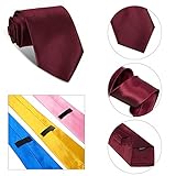 Syhood 12 Pieces Solid Satin Pure Color Ties Set Business Formal Necktie Tie for Men Formal Occasion Wedding(Vivid Color)