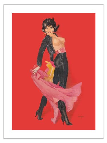 Moment of Truth - Vargas Girl - Playboy December 1965 - Vintage Pin Up Girl Poster by Alberto Vargas - Bamboo Fine Art 290gsm Paper Print (Unframed) 18x24in