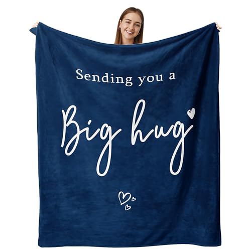 lemzcen Get Well Gifts for Women Men, Inspirational Feel Better Gifts for Women Men, Memory Sympathy Gifts for Loss of Loved One, Thinking of You Gifts, Healing Hug Throw Blanket 60"X50"