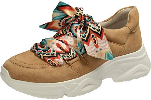 Gabor Women's Jollys Low-Top Sneakers, Beige Caramel 12, 7.5