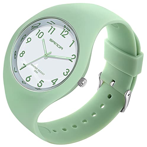 XCZAP Fashion Jelly Series Ladies Silicone Strap Electronic Quartz Waterproof Watch (Green)