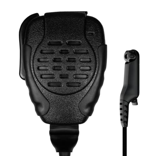 SHEEPDOG MICROPHONES Heavy Duty Speaker Microphone, Compatible with Motorola R7, ION and MXP600, Black Cable (SPM-2100-M20), 3.5mm Privacy Earpiece Port, Black Cable