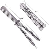 Funtuan Dragon Totem Stainless Steel Practice Butterfly Knife Trainer and Comb Knife Trainer