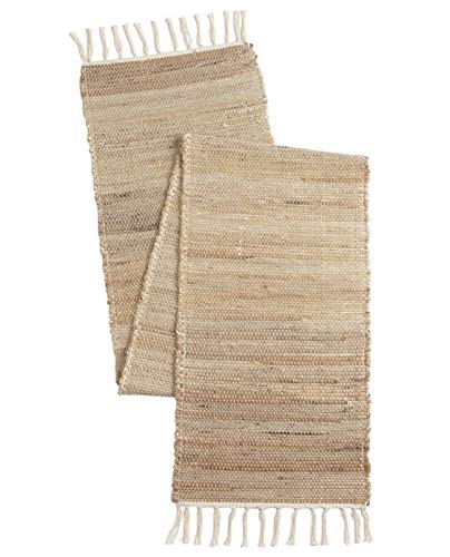 The Home Talk Table Runner 13'' x 72'' Eco-Friendly Hand-Made Vintage Jute Mats for Parties, Dining Table, Wedding, Boho Table Runner, Perfect for Decor - Natural Jute