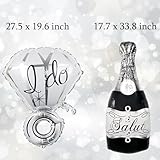 Bachelorette Party Decorations Black and Silver Balloons, Bride or Die Foil Balloons Wine Ballons Diamond Ring Balloons for Bridal Shower Engagement Bachelorette Party Decorations Supplies