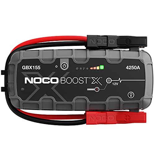 NOCO Boost X GBX155: 4250A UltraSafe Jump Starter – 12V Lithium Battery Booster Pack, Portable Jump Box, Power Bank & Jumper Cables - for 10.0L Gas and 8.0L Diesel Engines