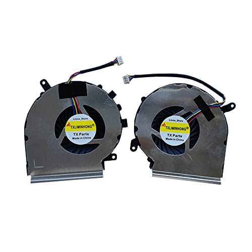 TXLIMINHONG New CPU and GPU Cooling Fan for MSi GL72 GP72 GE62VR GE62VE GE72VR GP62VR GP62MVR GV62 GP72VR GL62M SERIES MS-16JB PAAD06015SL N371 N402 DC5V (NOTE: Align The screw holes of The picture）