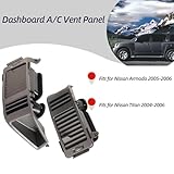 2Pcs Gray Dashboard A/C Vent Panel Fits for Nissan Armada 2005-2006, Fits for Nissan Titan 2004-2006, Left & Right Side AC Air Vent Grille Replaces OE# 7S000 68420-7S000 68420-9FD0B