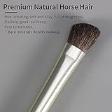 Natural Pony Hair Eye Shadow Brush by ENZO KEN, Small Nose Contour Brush, Angled Eyeshadow Brush, Angled Eye Shadow Brush, Single Eyeshadow Brush, Eye Brushes, Eyeshadow Blending Brush. (Gold, E202)