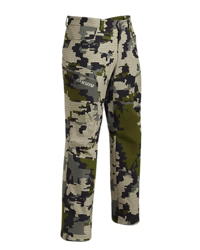 KUIU Guide Pro Pant - Wind-Resistant, Articulated Fit, Durable Soft-Shell for Cold Weather Mountain Hunting Verde
