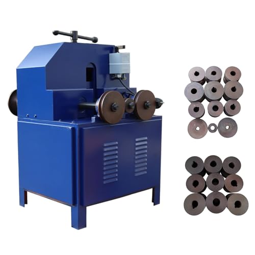 HayWHNKN Electric Pipe Tube Bender Machine Tube Roller Bender with 9 Round(5/8-3inch) and 8 Square(5/8-2inch) Die Set Metal Steel Tube Bending Machine 0.5-2mm