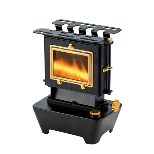 Camping Oil Lantern，Oil Lamp with Cooker Stove，Fuel Lamp for Outdoor，Portable Oil Lamp，Portable and Convenient for Heating and Cooking (Black)