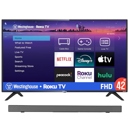 Westinghouse Full HD 42 Inch TV and 3.1.2 All-in-One Soundbar