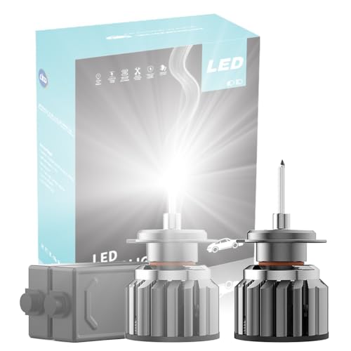 H7 LED Bulb, More Suitable For Lens, 360 Degree Quartz Tube, 6500K Cool White, 100W 16000 Lumens, No Ghosts and Glare, H7 Fog Bulb, Plug and Play, Pack of 2