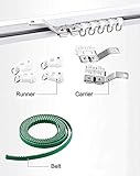 Homesupplier Smart Curtain System, Heavy Duty Electric Curtain Rod, WiFi Control, Work with Amazon Alexa, Google Home, Adjustable Length (10 ft rod)