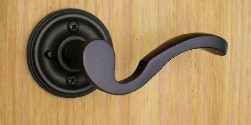 Bordeaux by FPL- Solid Brass Privacy Lever Set for Bedroom/Bathroom Doors, 2-3/4" Backset, Oil Rubbed Bronze Finish